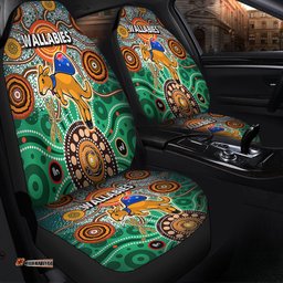 Australia Aboriginal Custom Dragonfly Flies Into Beehive And Snake Circle 2 Car Seat Covers