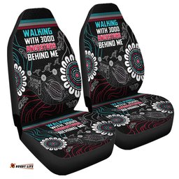 Australia Aboriginal Walking with 3000 Ancestors Behind Me Black Car Seat Covers