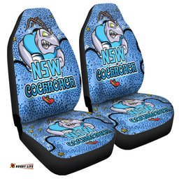 New South Wales Cockroaches Custom Team With Dot And Star Patterns For Tough Fan Car Seat Covers