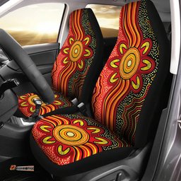 Australia Aboriginal Inspired Aboriginal Inspired Dot Art Painting VER 12 Car Seat Covers