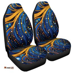 Australia Dreaming Aboriginal Aboriginal Indigenous Culture Dot Painting Art Inspired Car Seat Covers