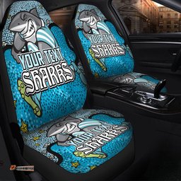 Cronulla Sutherland Sharks Custom Team With Dot And Star Patterns For Tough Fan Car Seat Covers