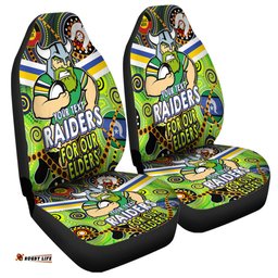 Canberra Raiders Naidoc Week Custom Raiders Naidoc For Our Elders Dot Art Style Car Seat Covers