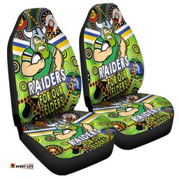 Canberra Raiders Naidoc Week Custom Raiders Naidoc For Our Elders Dot Art Style Car Seat Covers