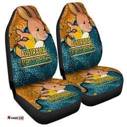 Australia Wallabies Custom Team With Dot And Star Patterns For Tough Fan Car Seat Covers