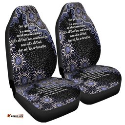 Australia Aboriginal The More You Know The Less You Need Purple Patterns Car Seat Covers