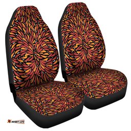 Australia Aboriginal Aboriginal Bush Leaves Seamless Texture Car Seat Covers