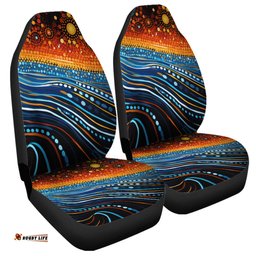 Australia Dreaming Aboriginal Aboriginal Culture Indigenous Dreaming Dot Painting Art Inspired Car Seat Covers