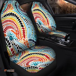 Australia Aboriginal Traditional Australian Aboriginal Native Design (White) Ver 1 Car Seat Covers