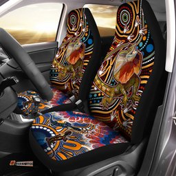 Australia Aboriginal Inspired Frill Necked Lizard dreaming Car Seat Covers