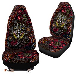 Australia Dreaming Frog Dot Art Painting Car Seat Covers