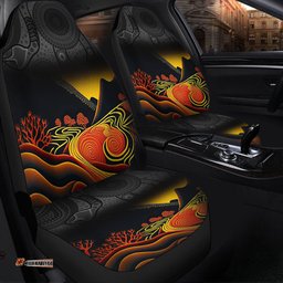 Australia Aboriginal Rainbow Serpent Dreamtime Land Art Inspired Car Seat Covers