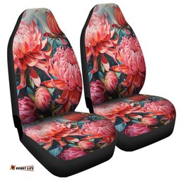 Australia Waratah Waratah Oil Painting Abstract Ver4 Car Seat Covers