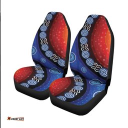 Australia Aboriginal Inspired Color Dot Painting Car Seat Covers