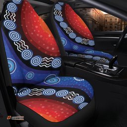 Australia Aboriginal Inspired Color Dot Painting Car Seat Covers