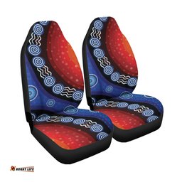Australia Aboriginal Inspired Color Dot Painting Car Seat Covers
