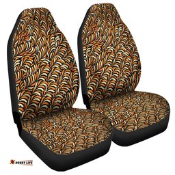 Australia Aboriginal Seamless Bush Leaves Car Seat Covers