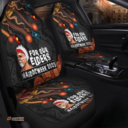 Australia For Our Elders Naidoc Week Snake Aboriginal Painting With Flag Car Seat Covers