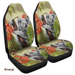 Australia Aboriginal Art Painting With Koala And Gumtree Car Seat Covers