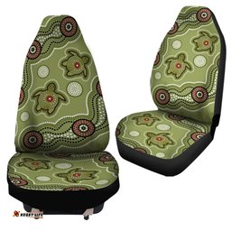 Australia Aboriginal Inspired Indigenous Turtle Ver03 Car Seat Covers