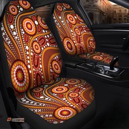 Australia Artistic Illustration Of Aboriginal Dot Painting Car Seat Covers