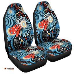 Australia Aboriginal Traditional Australian Aboriginal Native Design (Black) Ver 3 Car Seat Covers