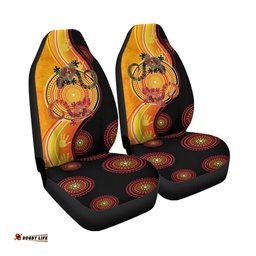 Australia Couple Aboriginal Inspired Lizards Car Seat Covers