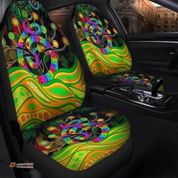 Australia Aboriginal Australia Rainbow Snake And Tree Aboriginal Style Car Seat Covers