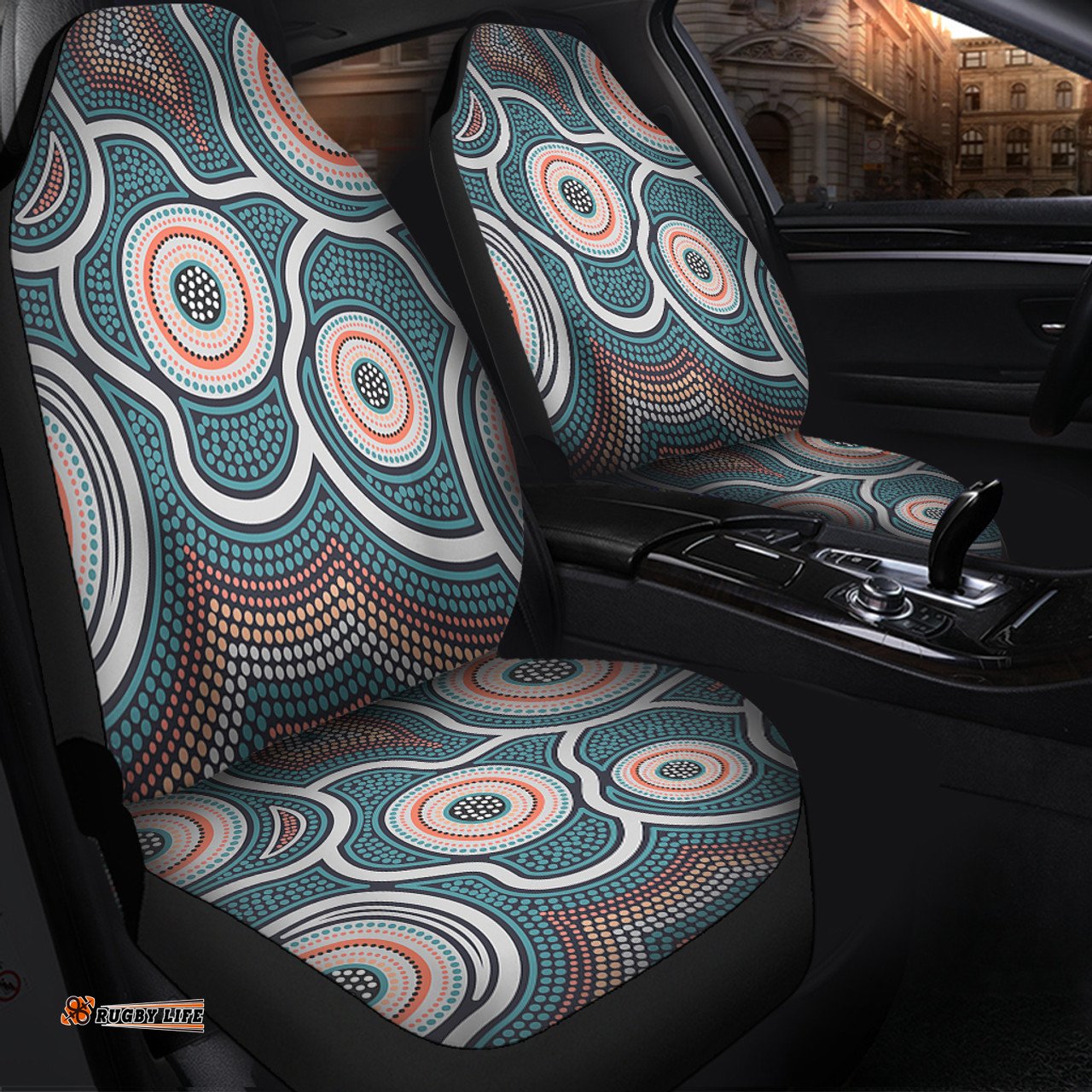 Australia Aboriginal Aboriginal Dot Art Style Car Seat Covers