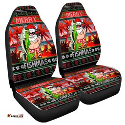 Australia Christmas Fishing Merrry Fishmas Angler Santa Claus Car Seat Covers