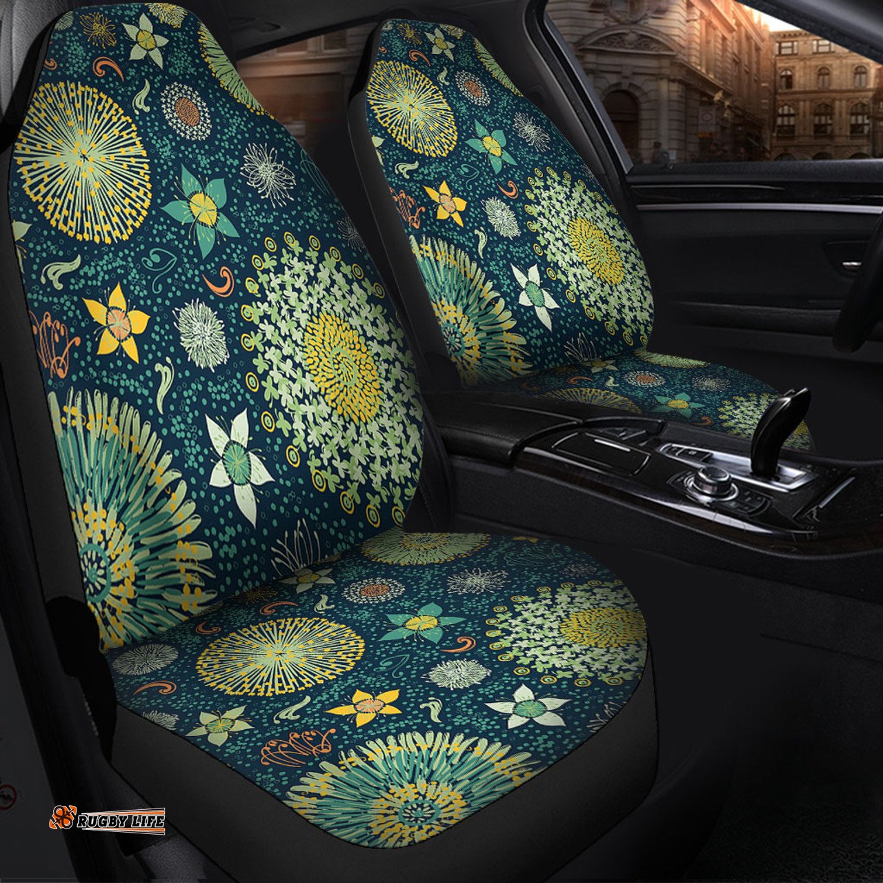 Australia Australian Colorful Flowers Background Car Seat Covers