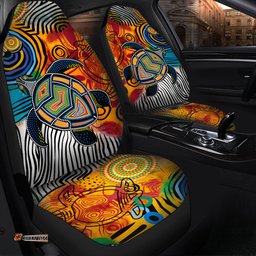 Australia Aboriginal Inspired Turtle Indigenous Art Car Seat Covers