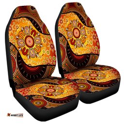 Australia Aboriginal Dot Painting Art Style Car Seat Covers