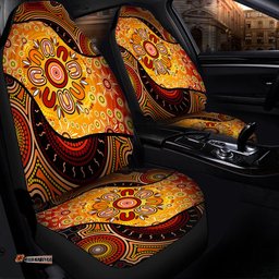 Australia Aboriginal Dot Painting Art Style Car Seat Covers