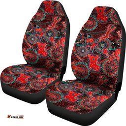 Australia Aboriginal Inspired Animal & Dot Acrylic Paint Car Seat Covers