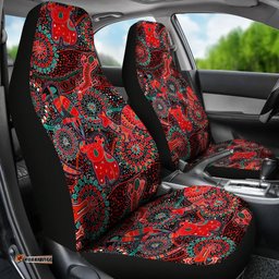 Australia Aboriginal Inspired Animal & Dot Acrylic Paint Car Seat Covers