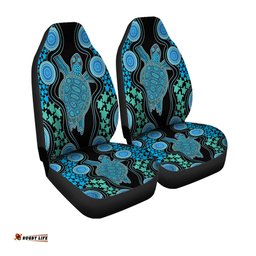 Australia Aboriginal Art Turtles Inspired Green Car Seat Covers