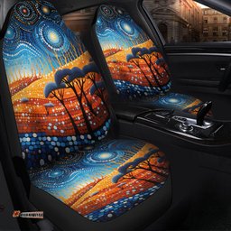 Australia Dreaming Aboriginal Aboriginal Culture Indigenous Land Dot Painting Art Inspired Car Seat Covers