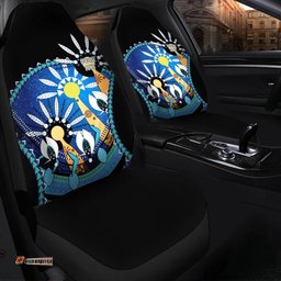 [Custom] Australia Torres Strait Dhari Mask In Plam Tree Car Seat Covers