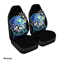 [Custom] Australia Torres Strait Dhari Mask In Plam Tree Car Seat Covers