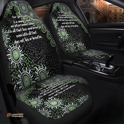 Australia Aboriginal The More You Know The Less You Need Green Car Seat Covers