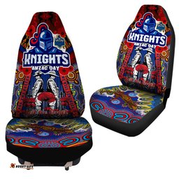 Newcastle Knights Anzac Custom Watercolour Remembrance Indigenous Newcastle Knights With Poppy Flower Car Seat Covers