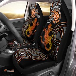 Australia Aboriginal Inspired Lizard Sunshine Car Seat Covers