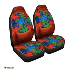 Australia Indigenous Let's Save the planet together Car Seat Covers