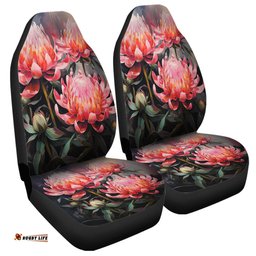 Australia Waratah Waratah Oil Painting Abstract Ver3 Car Seat Covers