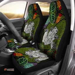 Australia Aboriginal Inspired Custom Indigenous Watercolor Dot Art Frog Car Seat Covers