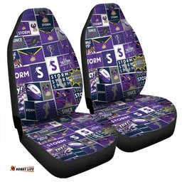 Melbourne Storm Team Of Us Die Hard Fan Supporters Comic Style Car Seat Covers