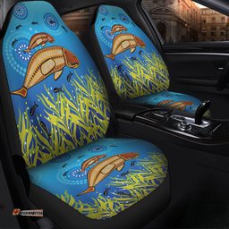 Australia Aboriginal Mother And Baby Dugong Aboriginal Art Inspired Car Seat Covers