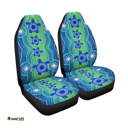 Australia Aboriginal Inspired Aboriginal Inspired Turtle Family Car Seat Covers