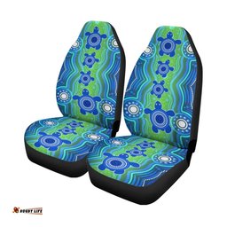 Australia Aboriginal Inspired Aboriginal Inspired Turtle Family Car Seat Covers